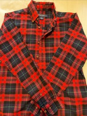 Brooks Brothers Red and Black Plaid Button-Down Shirt